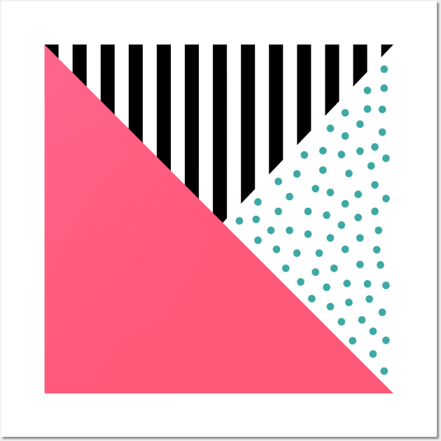 Pink and Stripes and Dots Wall Art by LemonBox